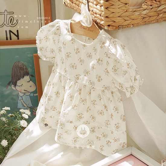 부드러운 꽃들이 사랑하는 우리 아가를 닮았죠 :) -  lovely pure flower cotton baby blouse