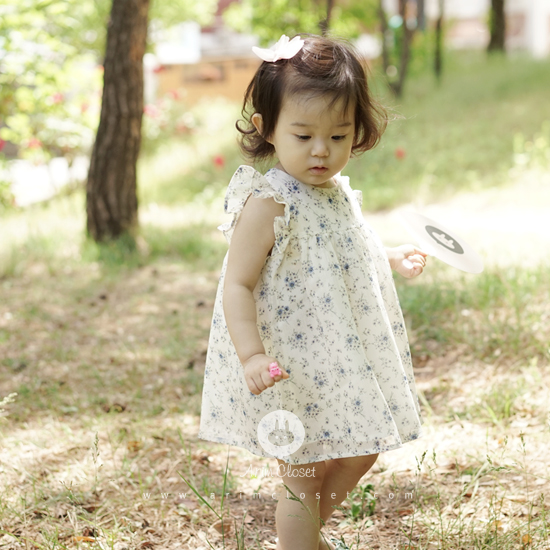 [8차제작] 살랑이는 그녀를 따라다니는 햇살 - baby flower chiffon and cotton dress