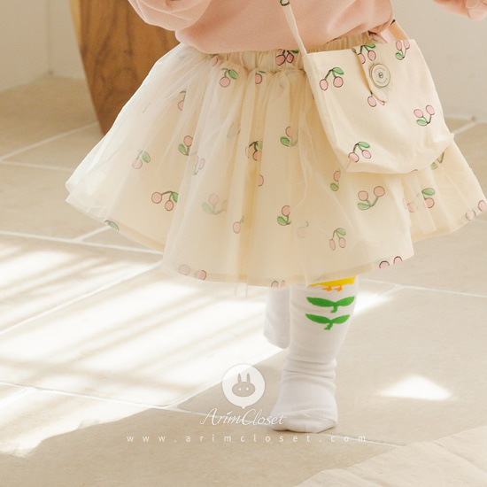 [4차제작] 까꿍~깜찍한 아기 체리야 - so cute cherry baby tutu cotton skirt