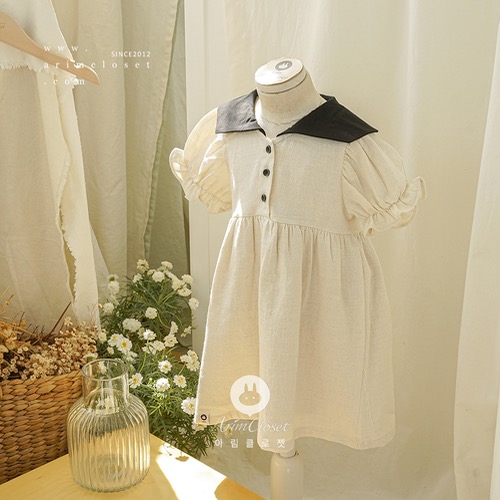 [new10%↓ 5.9 11am까지]  유니크한 쪼꼬미의 귀여운 여름날 &gt;.&lt; - unique black point baby cotton dress